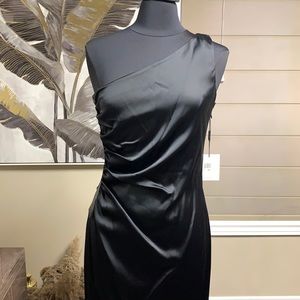 Calvin Klein Satin One Shoulder Dress